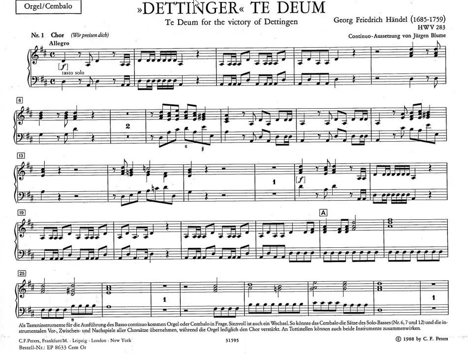 Dettinger Te Deum, HWV 283