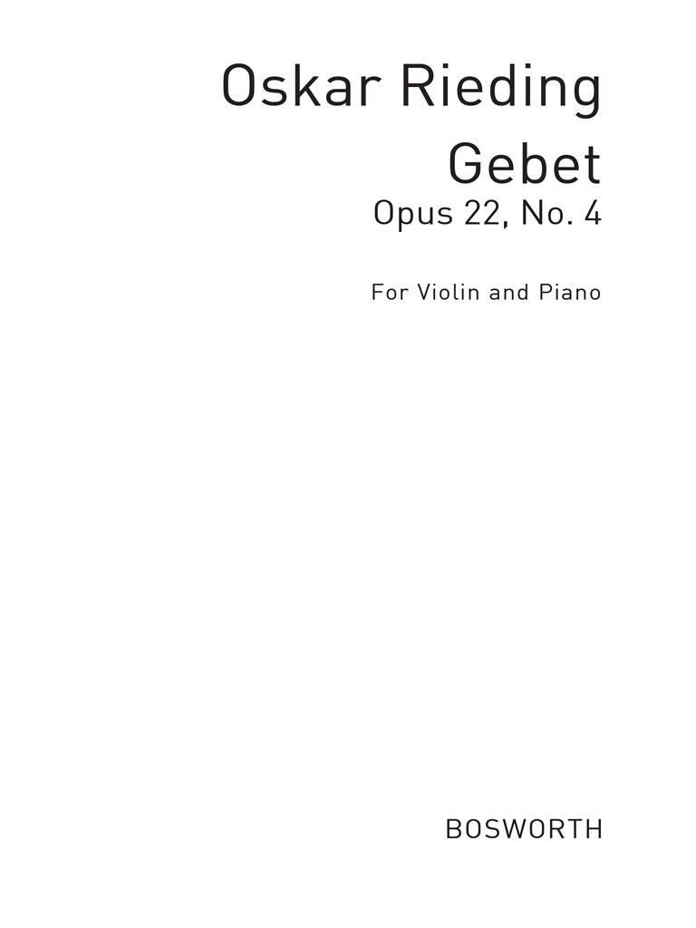 Gebet - Priere - op. 22/4