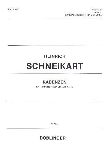 Kadenzen zum Kontrabaßkonzert von Johann Baptist Vanhal