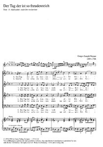 Der Tag, der ist so freudenreich