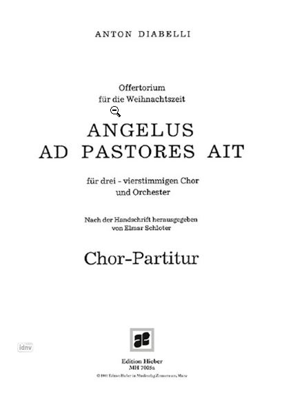 Angelus ad pastores ait, op. 148/3, WAD 19