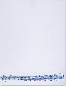 Handtuch Notenzeile Blau