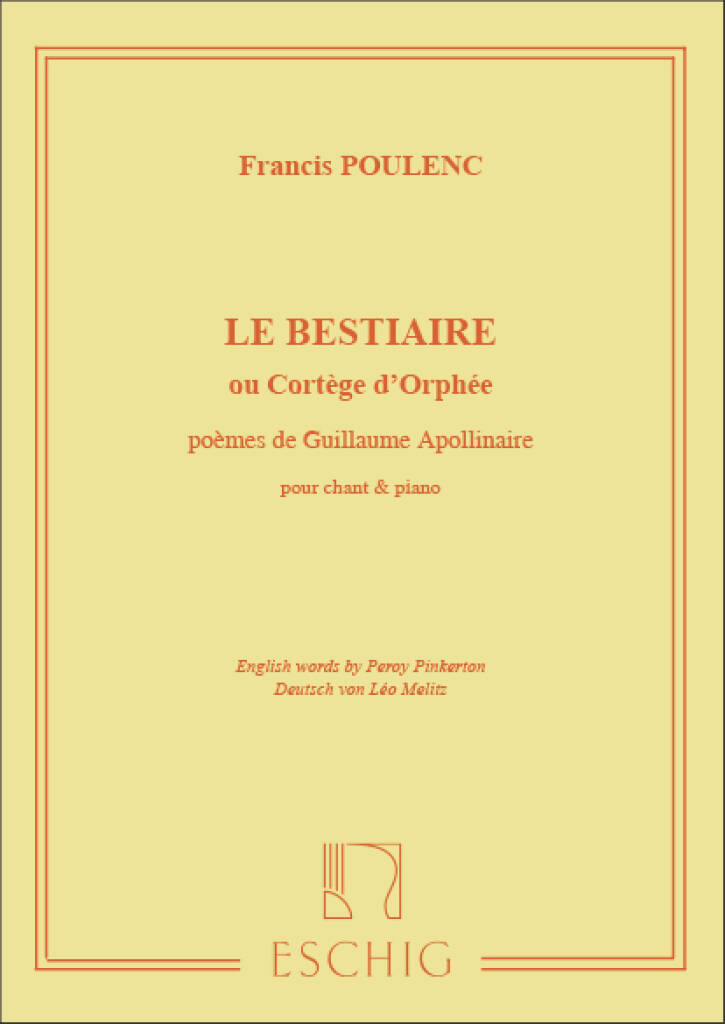 Le Bestiaire ou Cortege d'Orphee