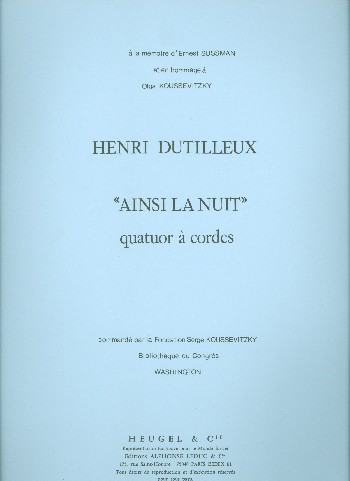 Ainsi La nuit