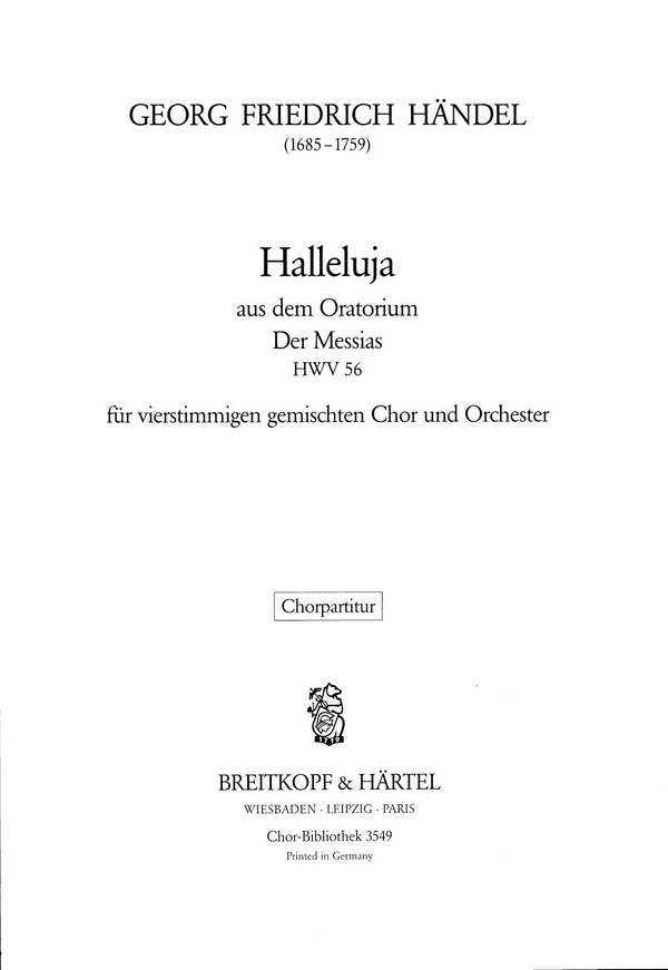 Halleluja, aus HWV 56