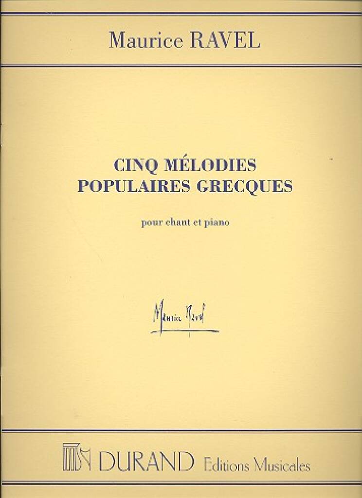 Cinq Melodies populaires Grecques