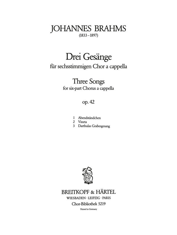 Drei Gesänge, op. 42