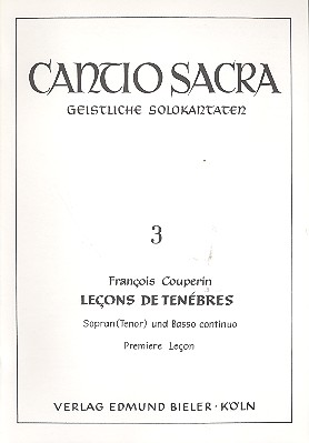 Lecons de tenebres, Premiere lecon pour le Mercredy