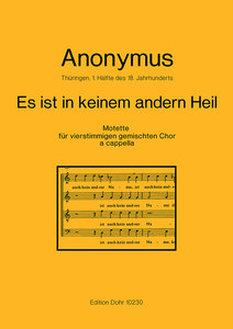 Es ist in keinem andern Heil