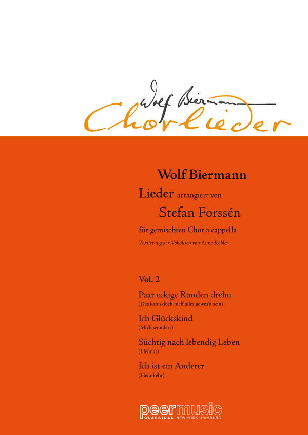 Chorlieder, Band 2