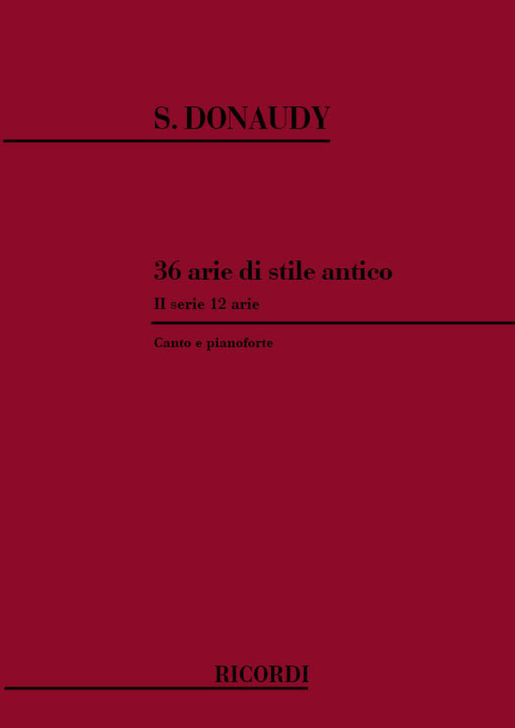 36 Arie di Stile Antico Band 2