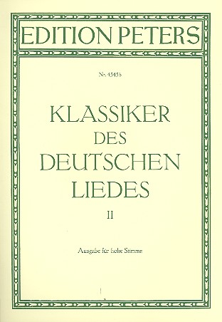 Klassiker des deutschen Liedes Band 2