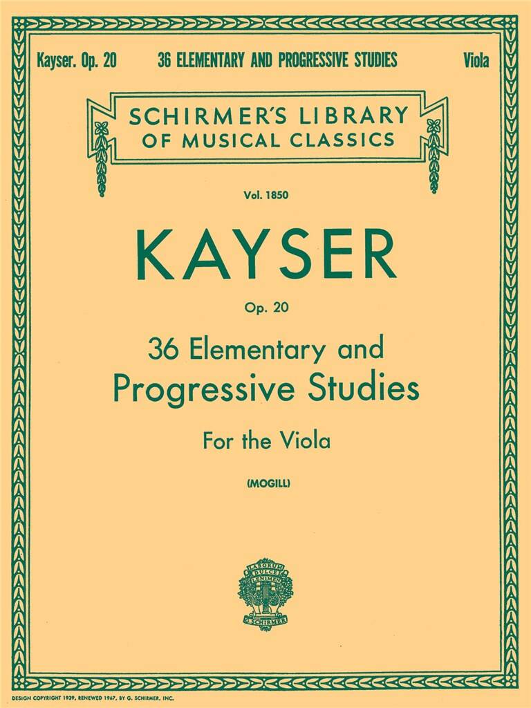 36 Elementary Studies op. 20