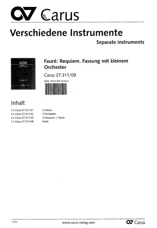 Requiem, op. 48 - Kirchenfassung 1889