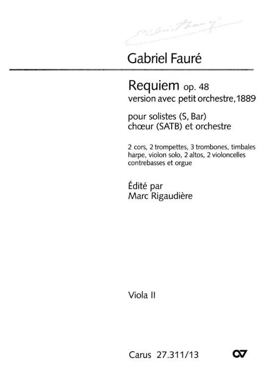 Requiem, op. 48 - Kirchenfassung 1889
