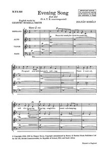 Evening song (Esti dal)