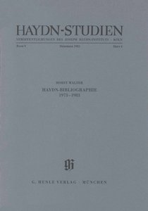 Haydn-Bibliographie 1973-1983