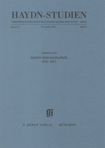 Haydn-Studien Band X/Heft 2 (Haydn-Bibliographie 2002 - 2011)