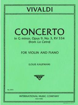 Konzert g-moll op. 9 Nr. 3, RV 334