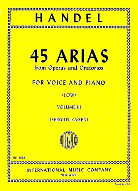 45 Arien aus Opern und Oratorien Band 3