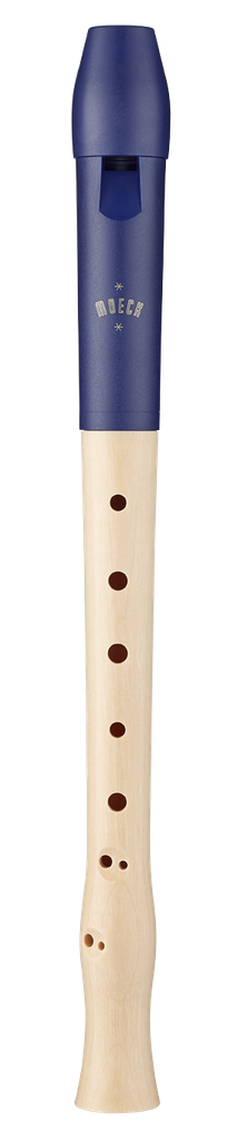 Sopran Blockflöte Flauto 1 plus - Barocke Griffweise Blau