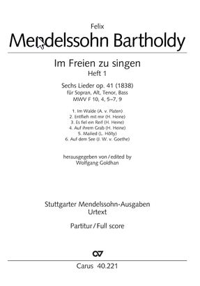 Sechs Lieder, op. 41 (1838)