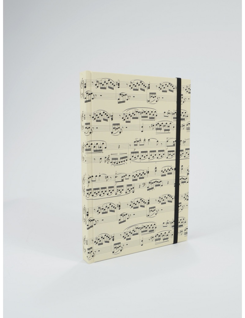 Notizbuch Notenblatt Creme A5