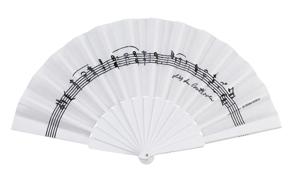 Fächer Beethoven weiß