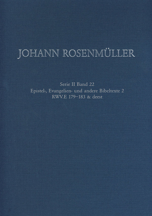 Epistel-, Evangelien- und andere Bibeltexte Band 2 RWV.E 179 - 183 & deest