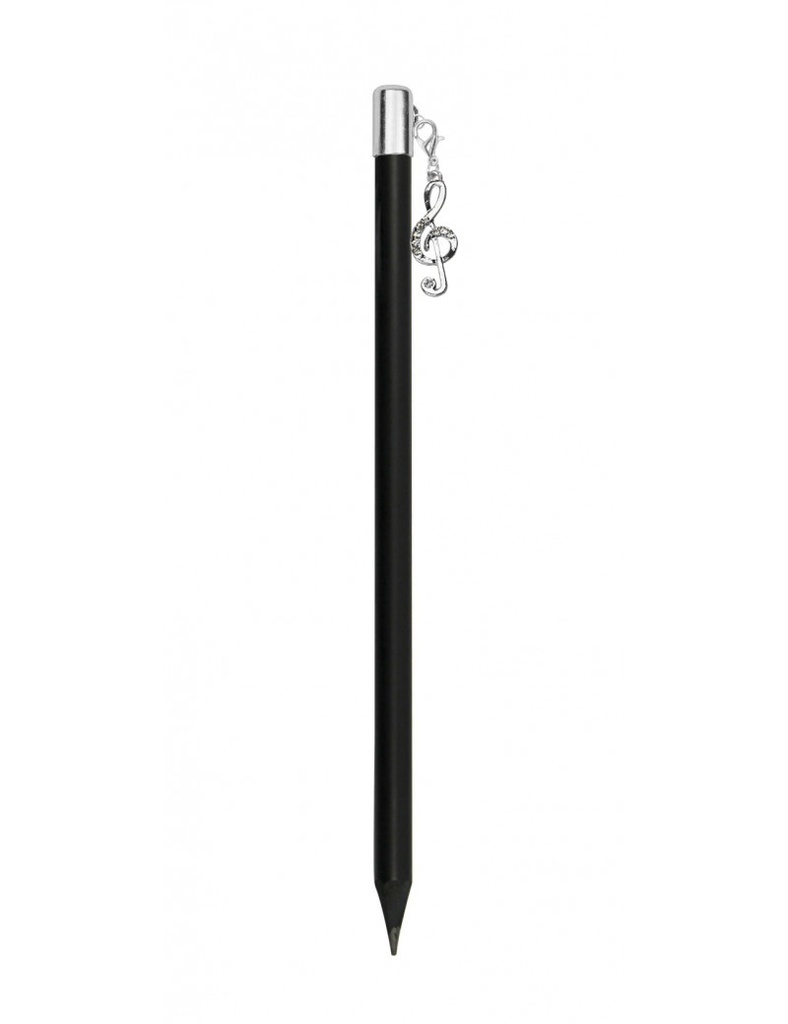 Bleistift mit Violinschlüssel-Charm-Anhänger Silber