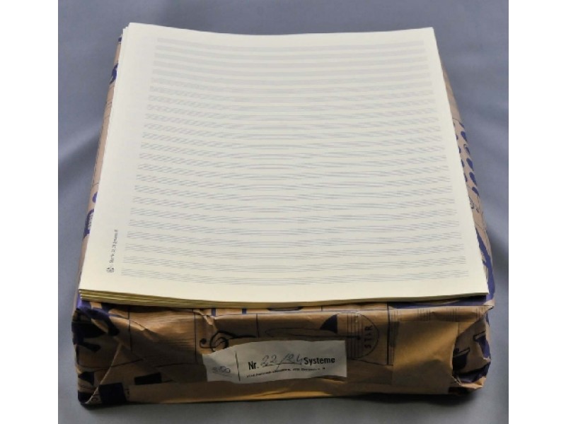 Notenpapier Großquart - 24 linig