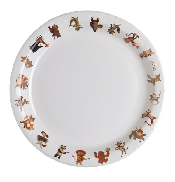 Pappteller bauxili Tiere