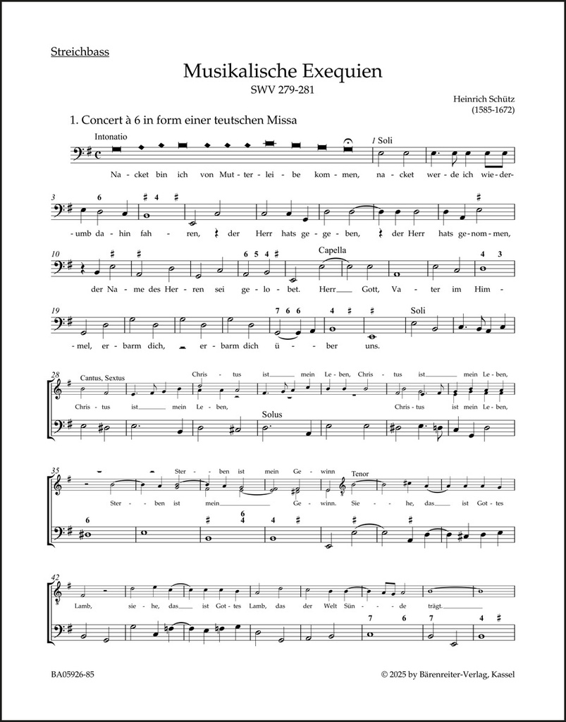 Musikalische Exequien SWV 279-281