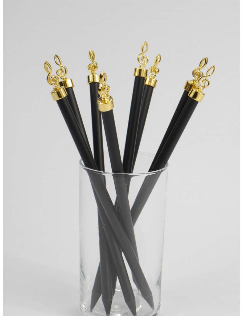 Bleistift mit Violinschlüssel-Charm Gold