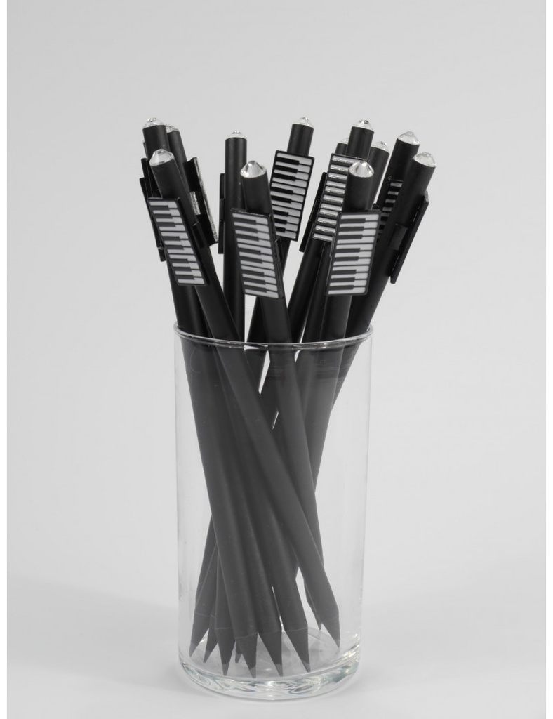 Bleistift mit Tastatur-Charm & Kristall Weiß