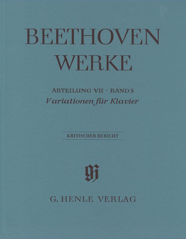 Variationen für Klavier - Reihe VII, Band 5, krit. Bericht