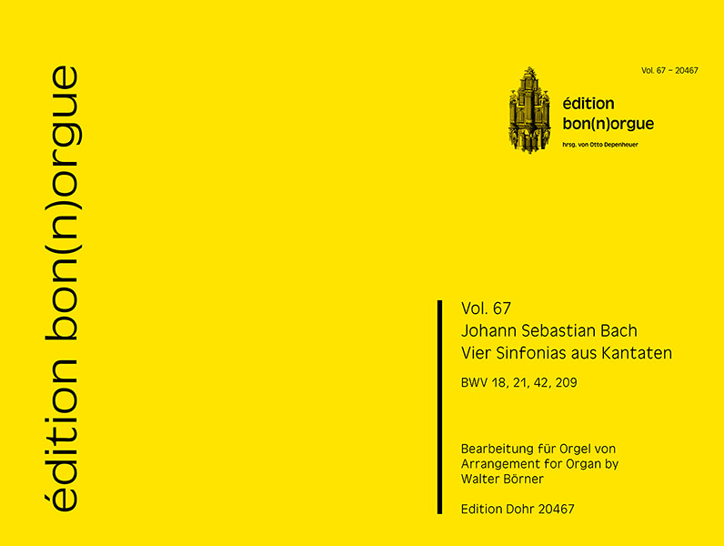 Vier Sinfonias aus Kantaten (BWV 18, 21, 42, 209)