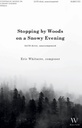 Stopping by woods on a snowy evening