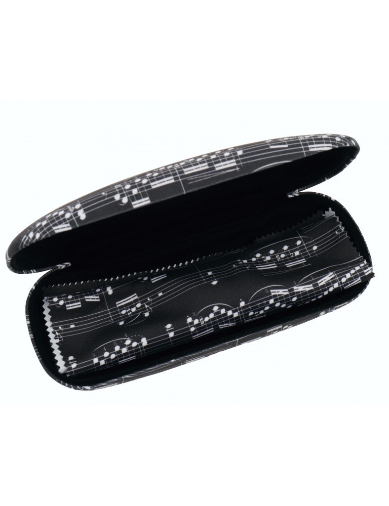 Spectacle case set sheet music black