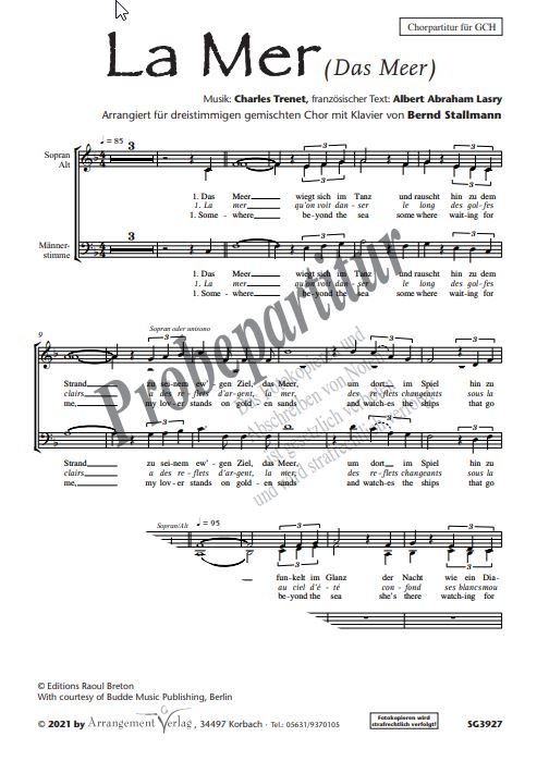 La Mer / Das Meer / Beyond the sea