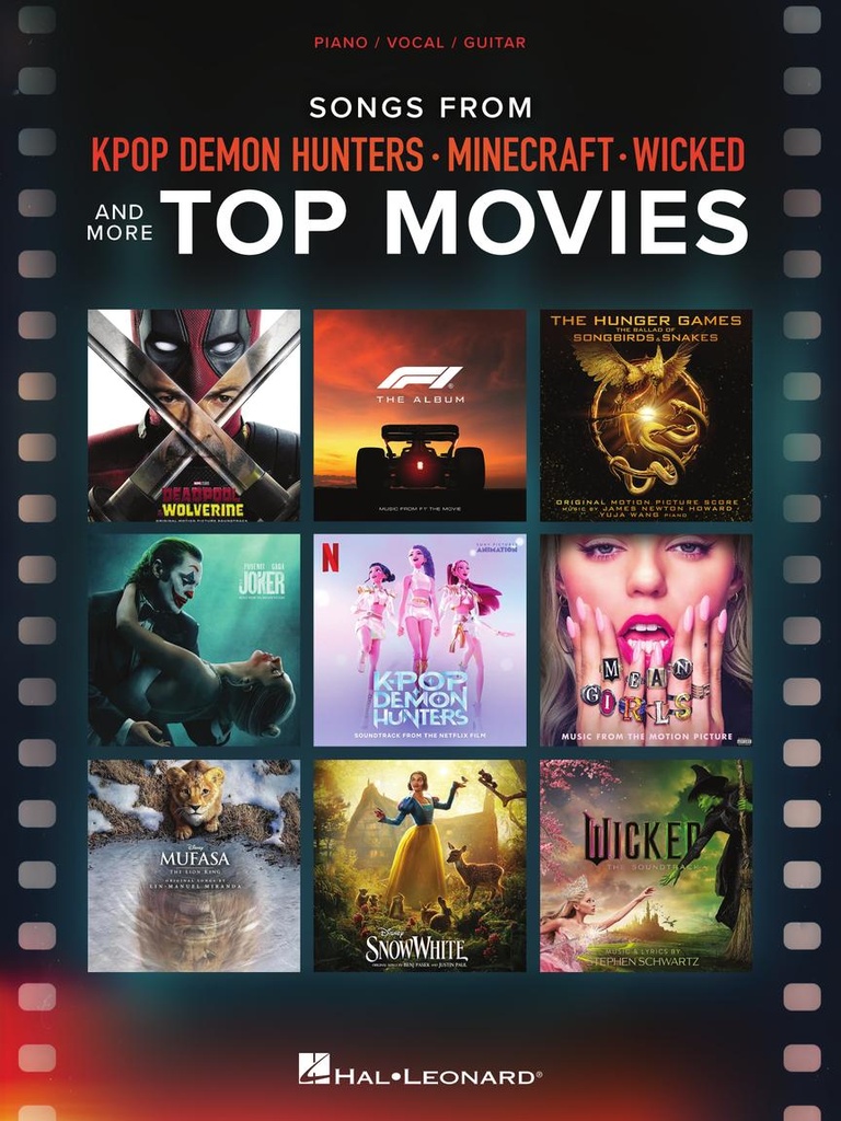 Songs from Kpop Demon Hunters, Minecraft, Wicked and more Top Movies
