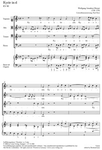 Kyrie in d, KV 90