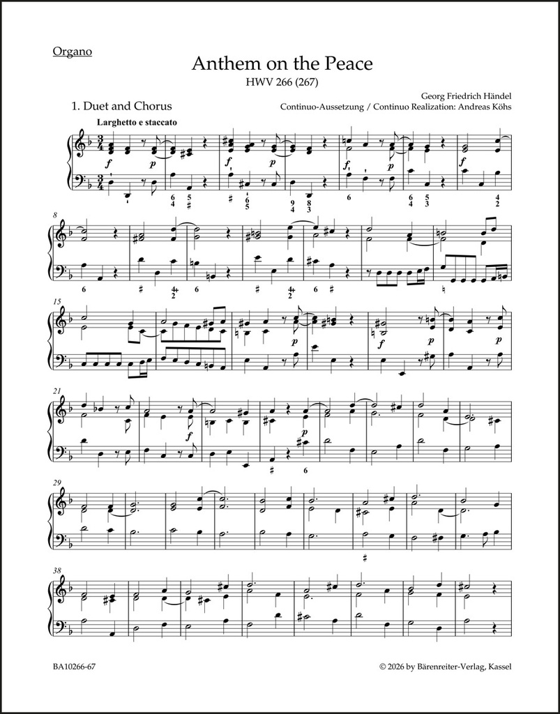Anthem on the Peace HWV 266
