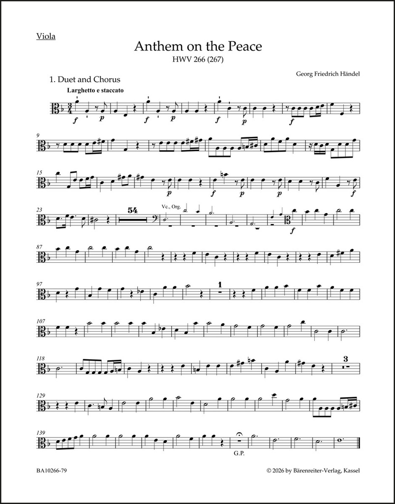 Anthem on the Peace HWV 266