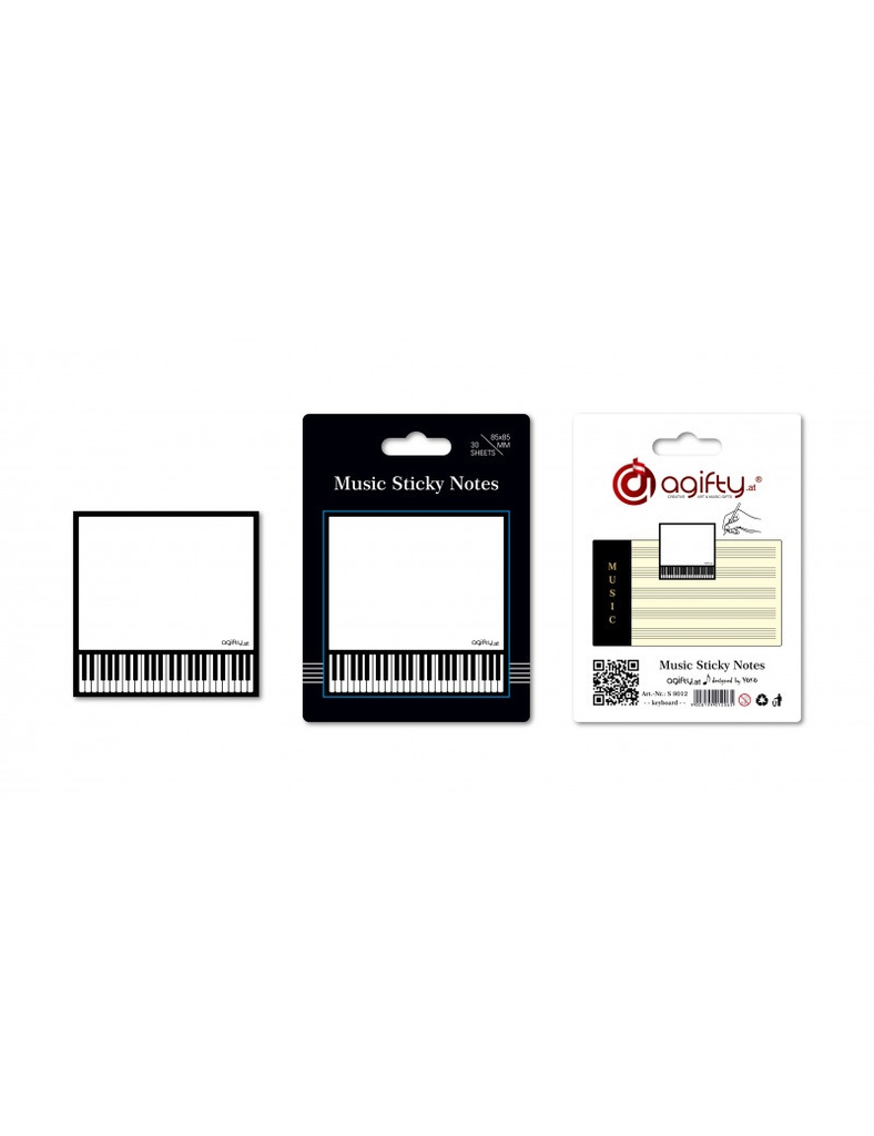 Haftnotizen Musik Tastatur