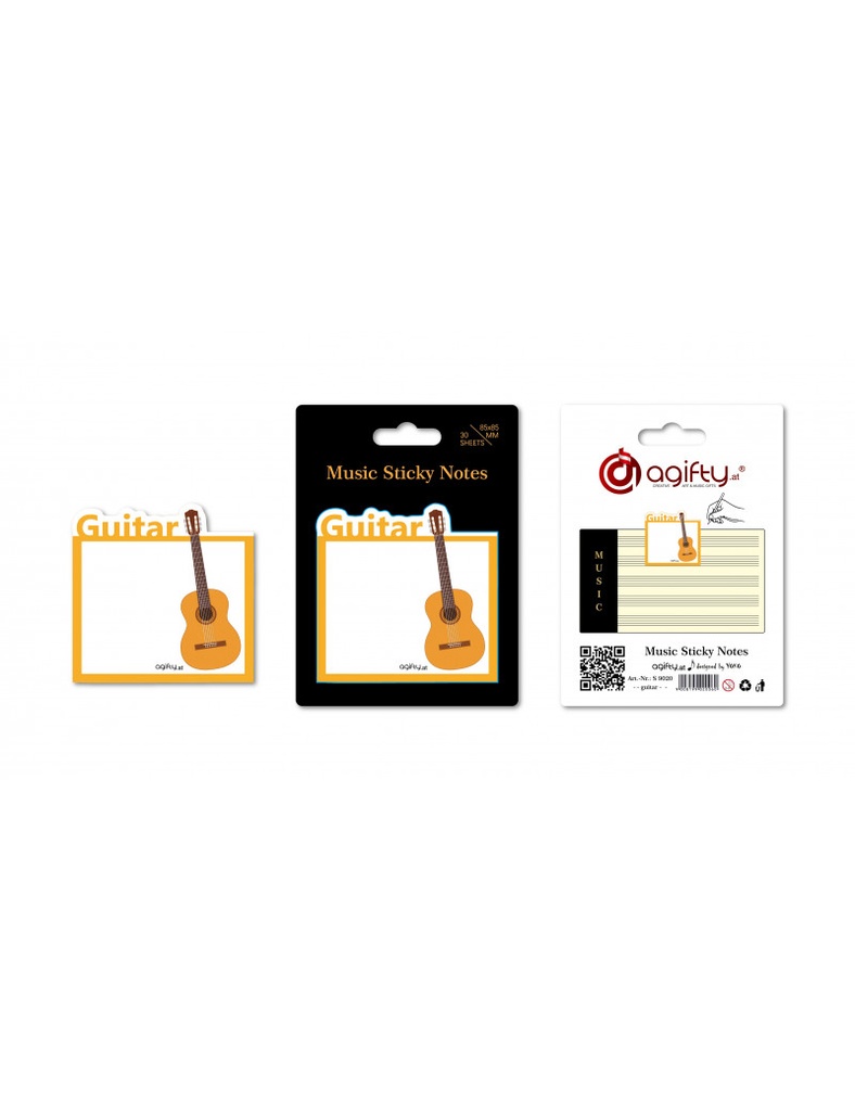 Haftnotizen Musik Gitarre