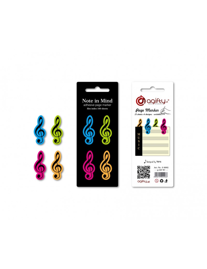 Page Marker Violinschlüssel bunt