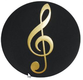 Magnet Button Violinschlüssel Gold