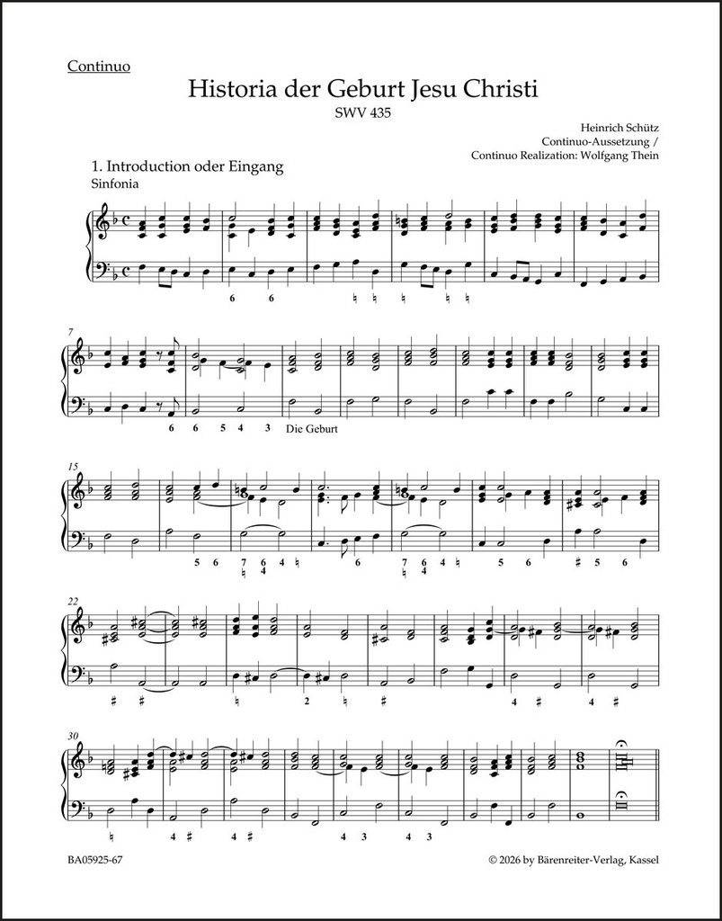 Historia der Geburt Jesu Christi SWV 435