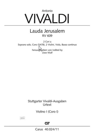 Lauda Jerusalem RV 609